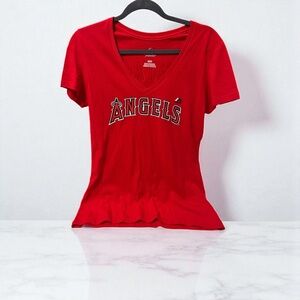 Shohei Ohtani‎ Angels Red V-Neck Tee Women’s M – Majestic